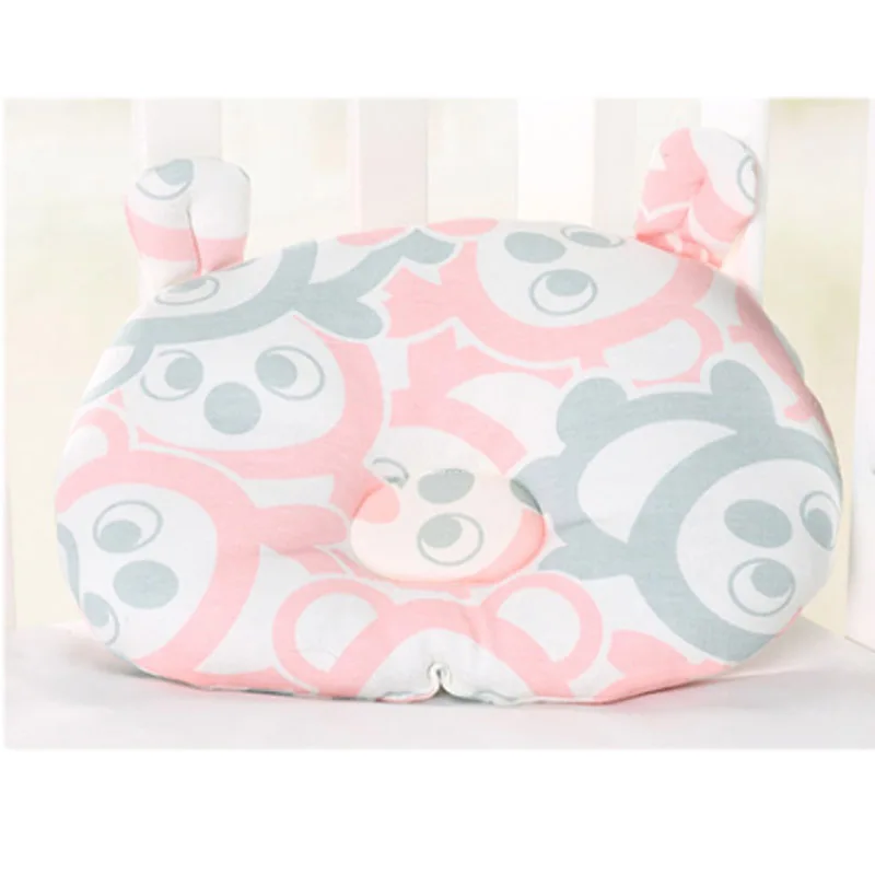 2017HOT! Детская подушка для защиты головы, подголовник для малышей, Детские овальные подушки высокого качества с милыми животными из хлопка - Цвет: pinkgray bear