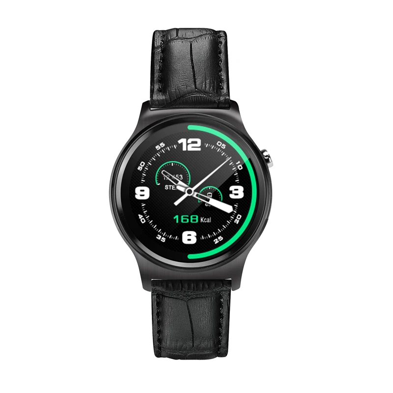Bluetooth Smartwatch GW01 Смарт часы для apple huawei IOS Andriod OS с сердечного ритма мониторы удаленного наручные часы камеры pk KW88 - Цвет: black leather