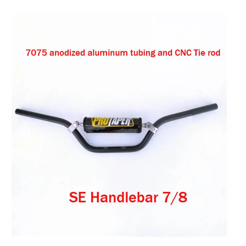 22mm 7/8" Black Handle Bar Motocross Dirt Bike Motorbike Handlebarsin