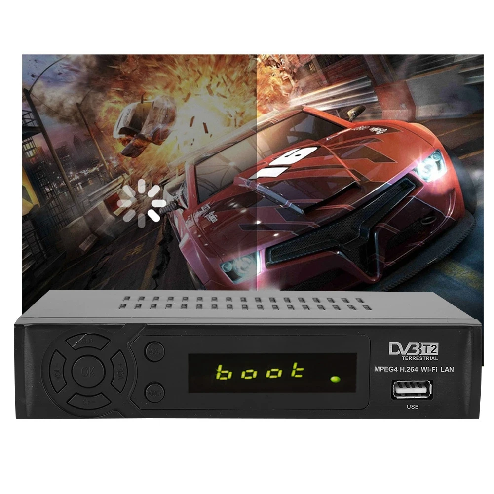 100-240v смарт HD цифровая телеприставка ТВ приемник DVB-T2(ЕС вилка