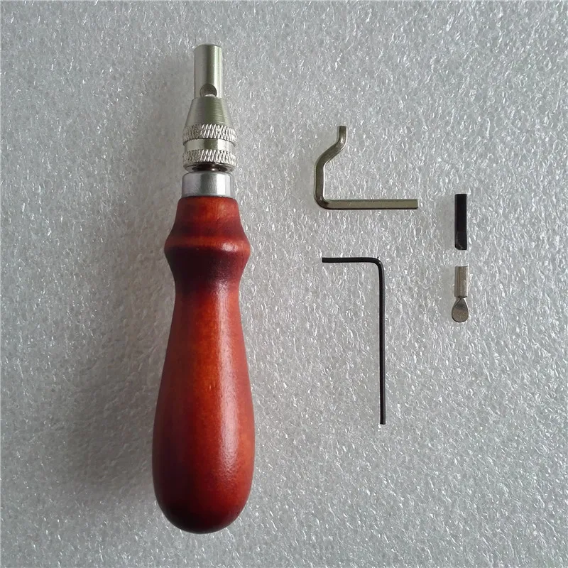 

New 1 Set 4 in 1 DIY Pro Leathercraft Adjustable Stitching Groover Crease Leather Tools Sewing Tools Practical
