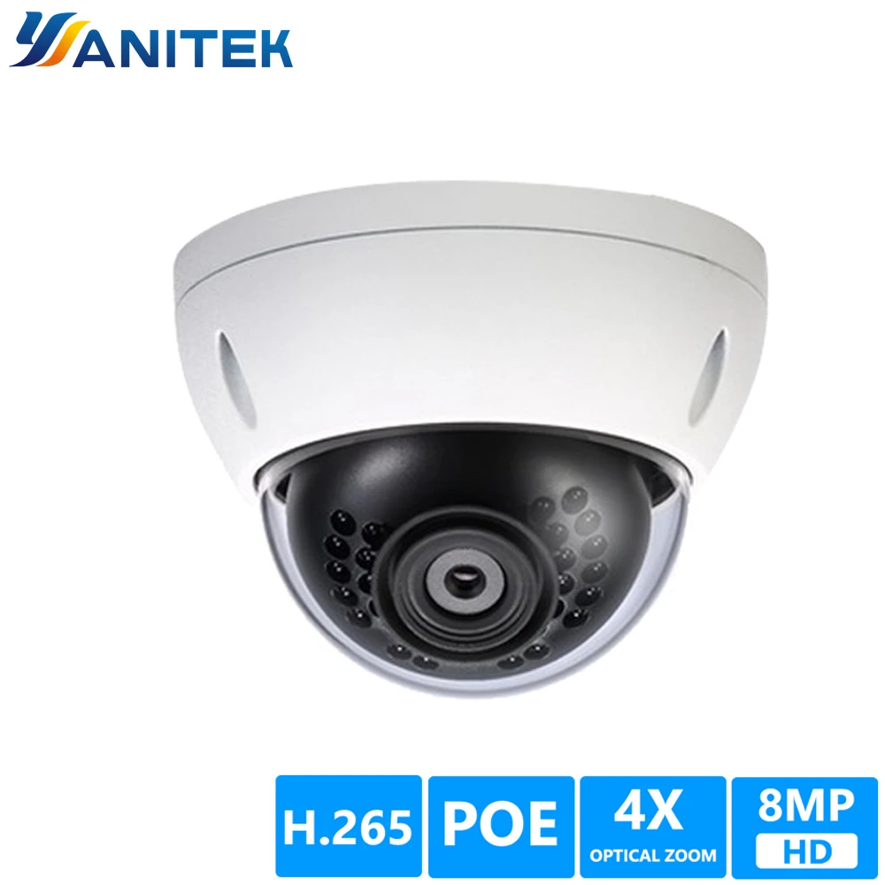 8MP 5MP POE H.265 купольная IP камера антивандальная 4X зум 2,8-12 мм объектив с датчиком движения ночное видение ONVIF P2P ip-камера безопасности