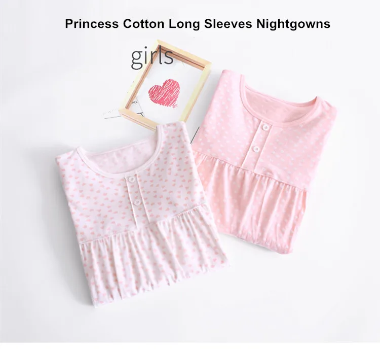 Princess nightgowns for girls sleepwear night dress child pajamas 02