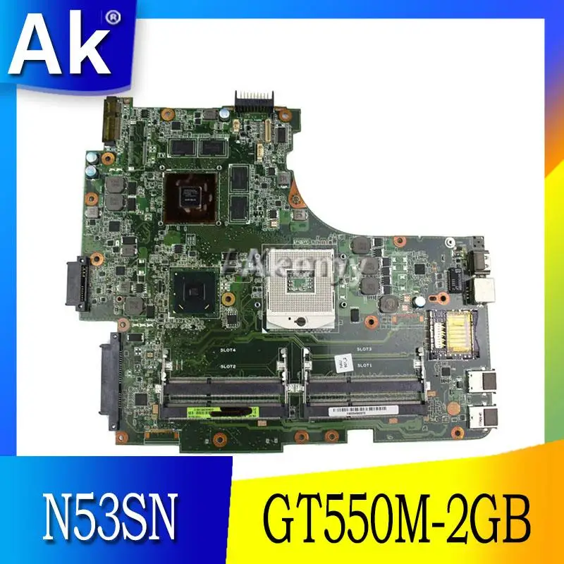 

AK N53SV Laptop motherboard for ASUS N53SV N53SN N53SM N53S N53 Test original mainboard GT550M-2GB