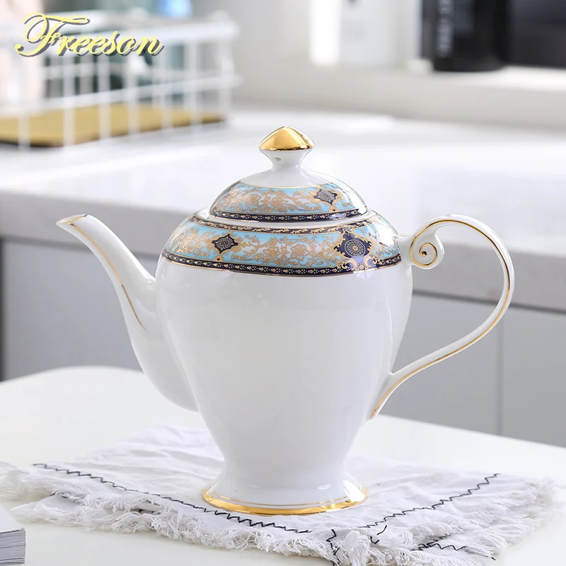 Британский Королевский Костяной китайский заварочный чайник Европа первоклассный фарфоровый кофейник 1000 мл для кафе "время пить чай" керамический чайник дропшиппинг