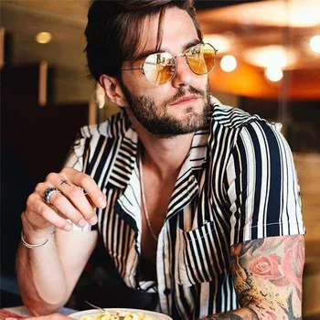 

Mens Hawaiian Shirt Male Casual camisa masculina Printed Beach Shirts Short Sleeve Loose Button clothing Chemise Homme Asian