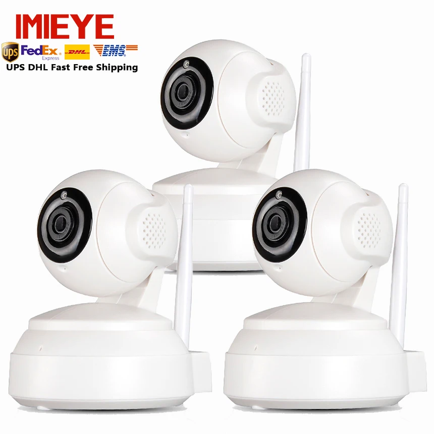 

IMIEYE 3pcs/lot White 720P 1.0mp wifi camera cctv ip wireless camera support 64G SD Card P2P H.264 Onvif motion detection ipcam