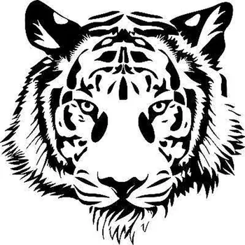 

20X20CM POWERFUL TIGER HEAD Motorcycle Vinyl Decal Car Sticker Personality Car-styling S6-2033