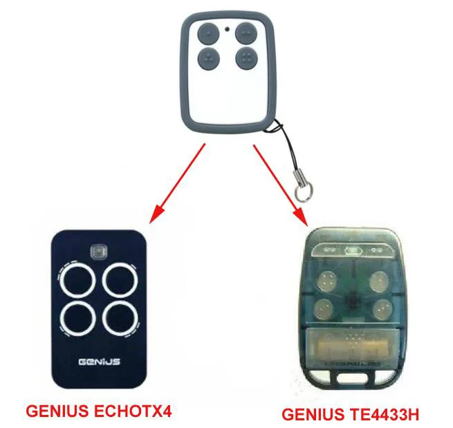 GENIUS TE4433H ECHOTX4 compatible garage door remote control in Door