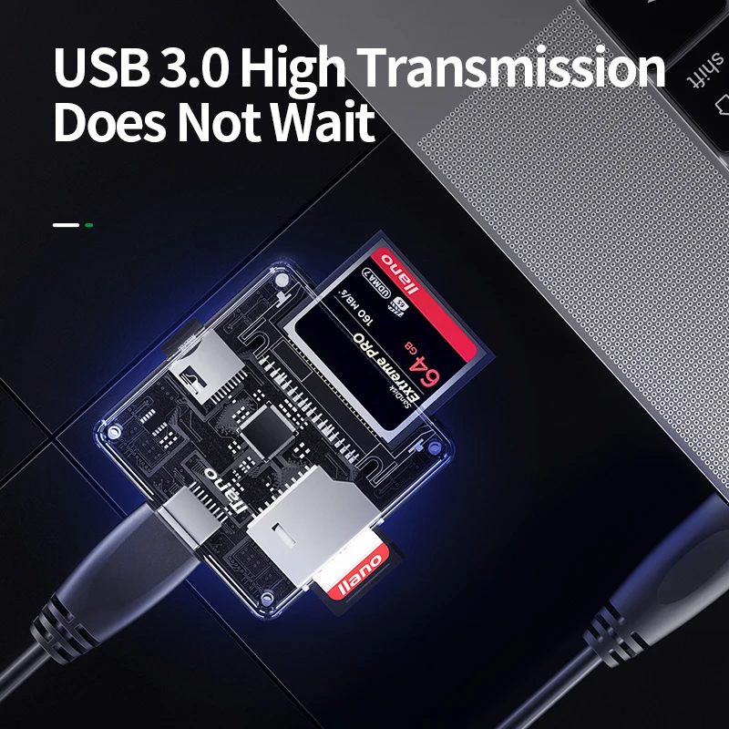 4 in 1 Multi USB 3 0 smart card reader flash multi memory card reader for 5