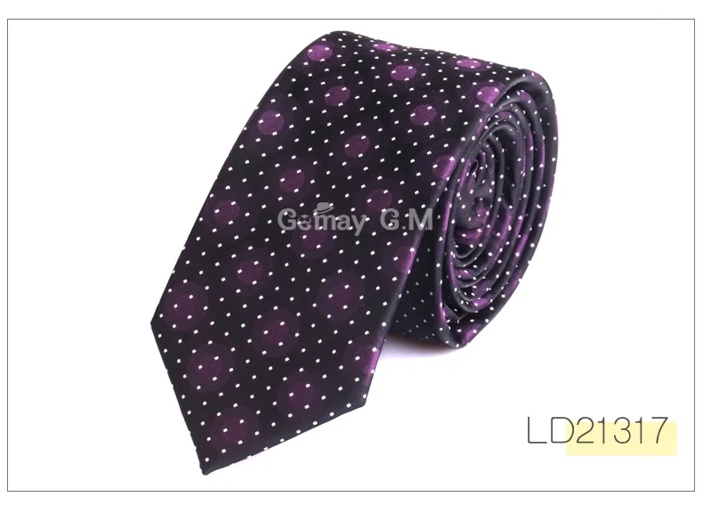 LD21317 Жаккардовый тканый галстук для мужчин, Свадебный деловой классический галстук, модный тонкий мужской галстук из полиэстера, галстук для костюма 6 см, ширина галстука - Цвет: LD21317