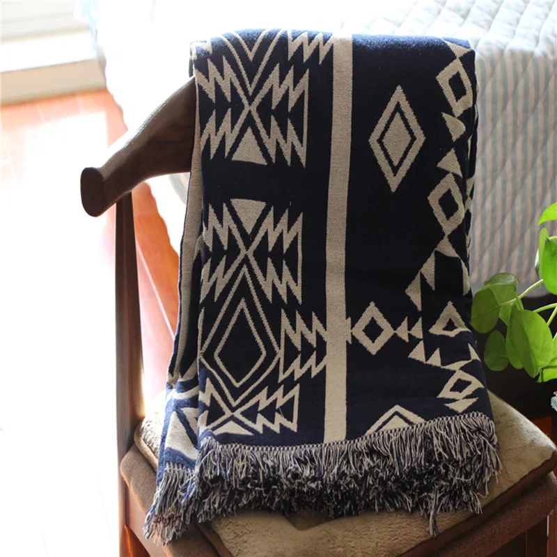 

Practical Colorful Cotton Blanket Super Soft Sofa Decorative Slipcover Throws On Sofa/Bed/Plane Travel Blankets YHE013