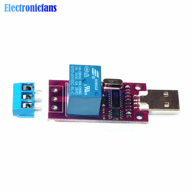 1 канальный релейный модуль с задержкой 5 в CH340 CH340G USB для TTL интеллектуальной платы