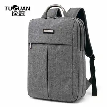 

TUGUAN Men's business backpack 15.6 inch portable computer backpack leisure simple square backpack bag woman