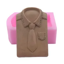Новая футболка галстук дизайн Мыло Формы Торт помадка плесень 3D силиконовые формы для изготовления мыла