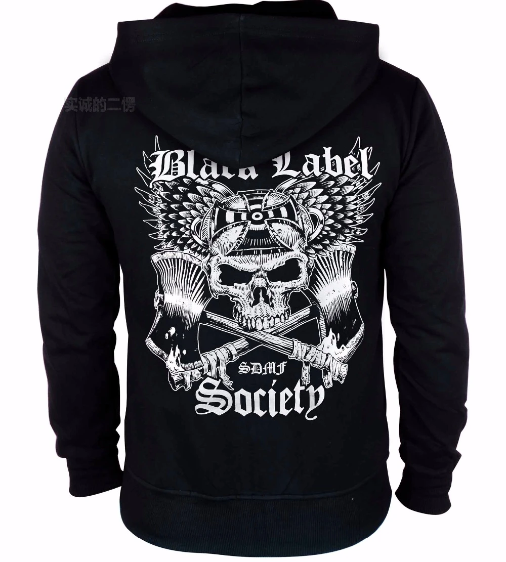 6 Desain Hoodie Ritsleting Label Hitam Jaket Cangkang Rocker Katun  Masyarakat Kaus Hardrock Fleece Sudadera Skull Guitar Hero