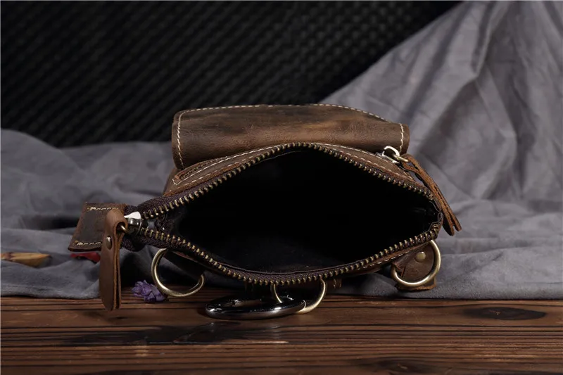 Saco Dos Homens Bolsa de Couro Genuíno