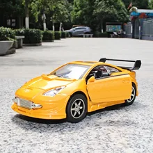 1:32 литой под давлением спортивный автомобиль Toyota Celica модель автомобиля из сплава звук и светильник функция оттягивания двери можно открыть детские игрушки