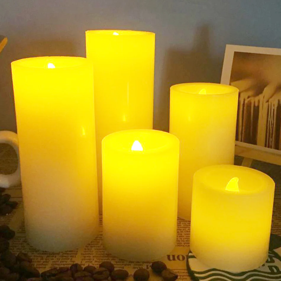 Непламено электрические парафин Светодиодная свеча из парафина для свадьбы, праздника, Хэллоуина, Christmast украшения и прекрасный ночной свет