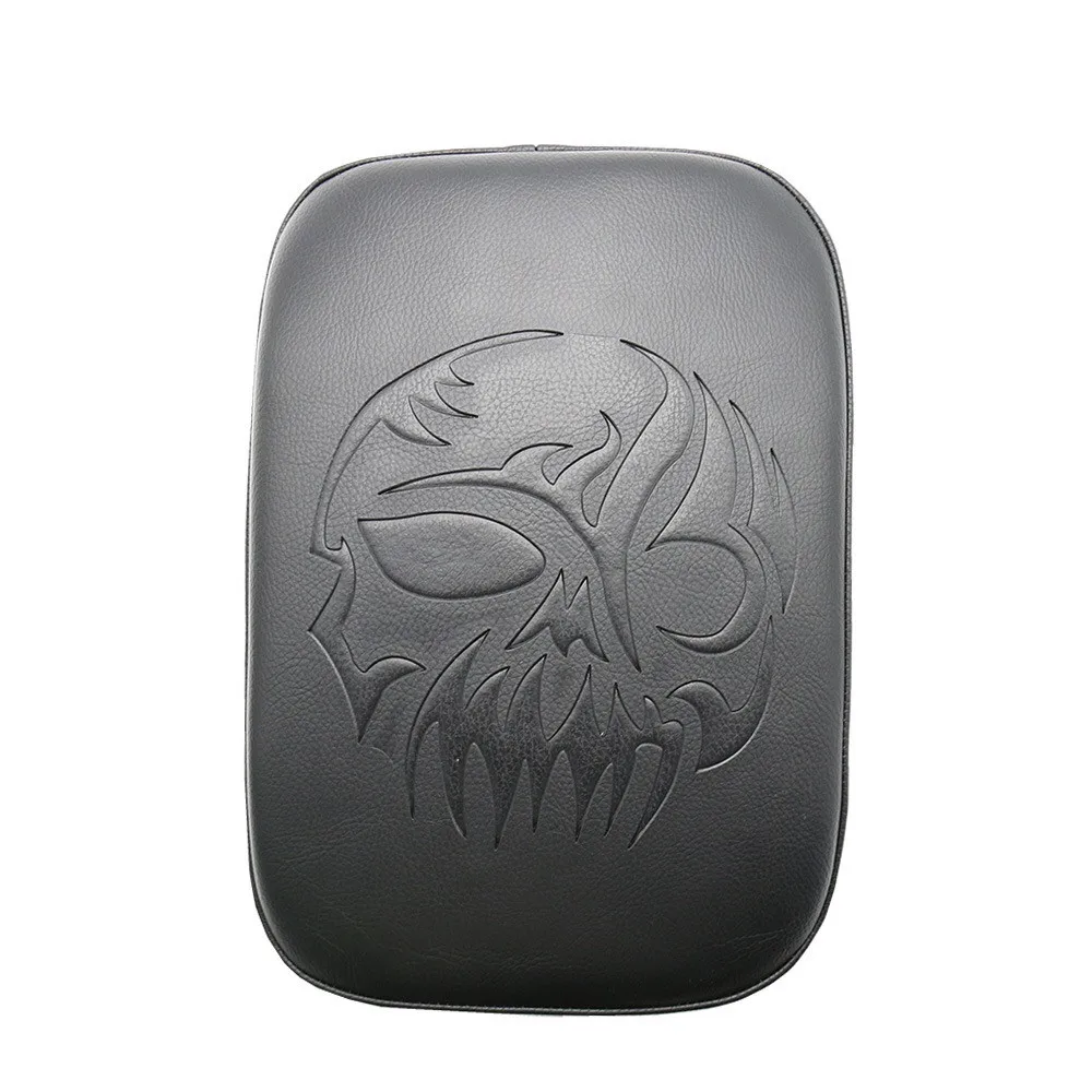 

The Skulls Style Motorcycle Rear Passenger Cushion Pillion Seat Pad Suction Cups For Harley /Dyna /Sportster /Softail Touring