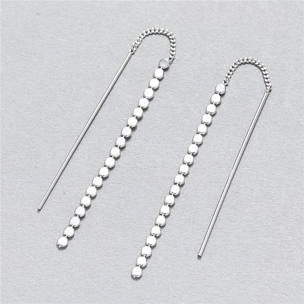 beads earring line 100% 925 Sterling silver Jewelry fashion Hypoallergenic dangle earrings for women gift charms