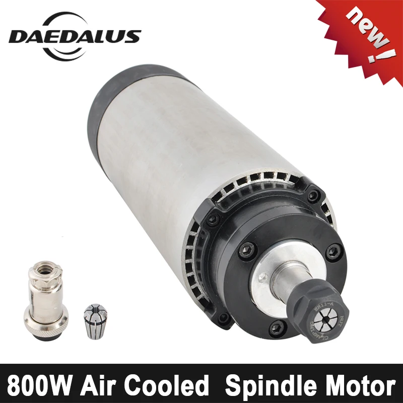 

800W CNC Spindle Motor 110V/220V Air Cooled Spindle Motor 65mm CNC Router Motor With 4 Bearings For Engraving Milling Machine