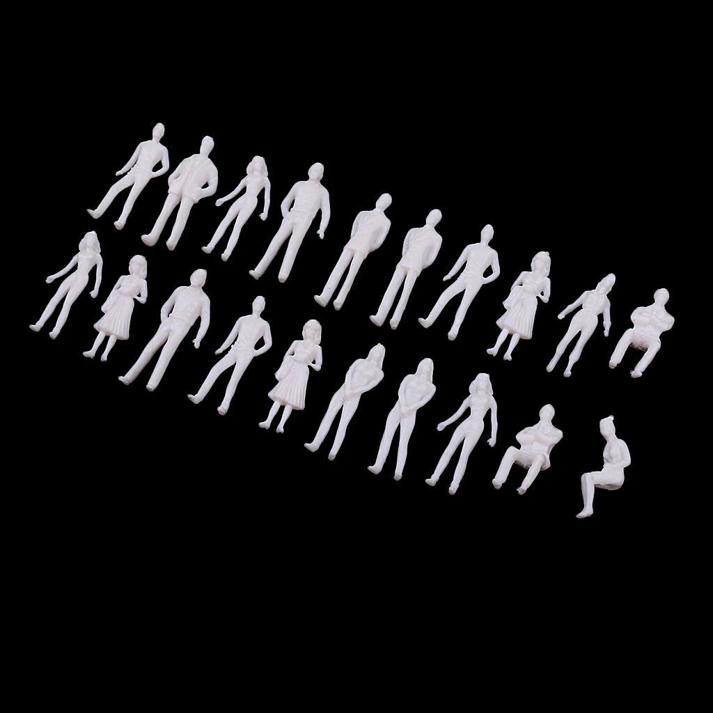 50 pcs 1:50 scale model miniature white figures Architecture model human scale peoples