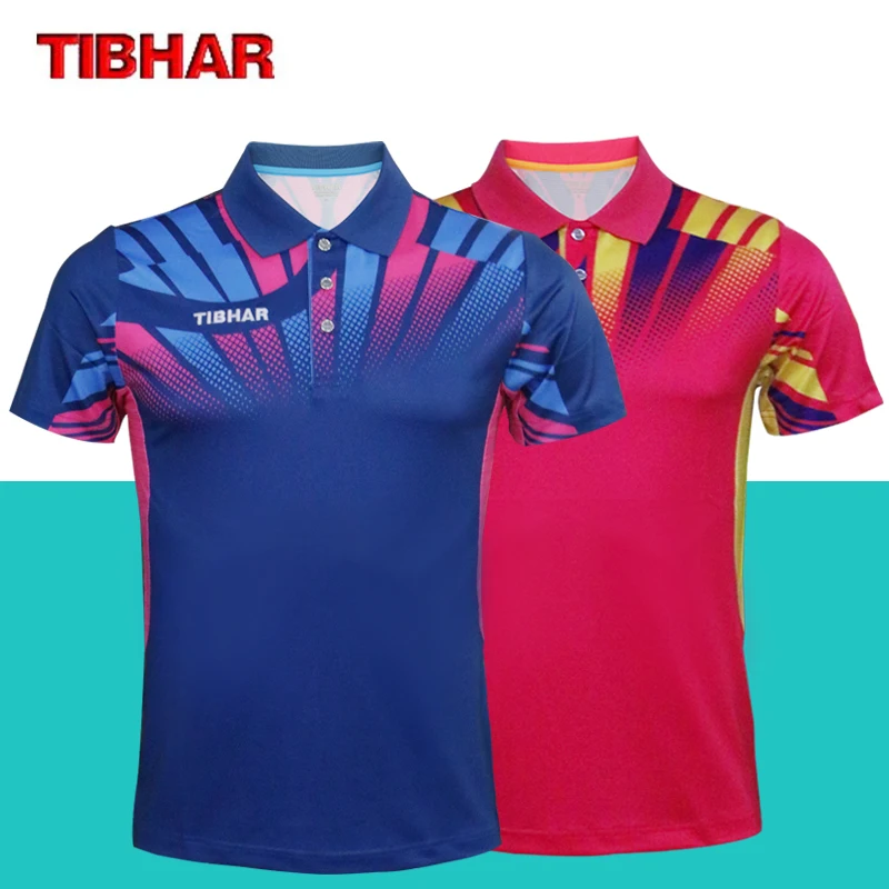 Tibhar для игры в настольный теннис, футболка для мужчин женщин пинг понг ткань Спортивная Training короткий рукав футболки дышащая