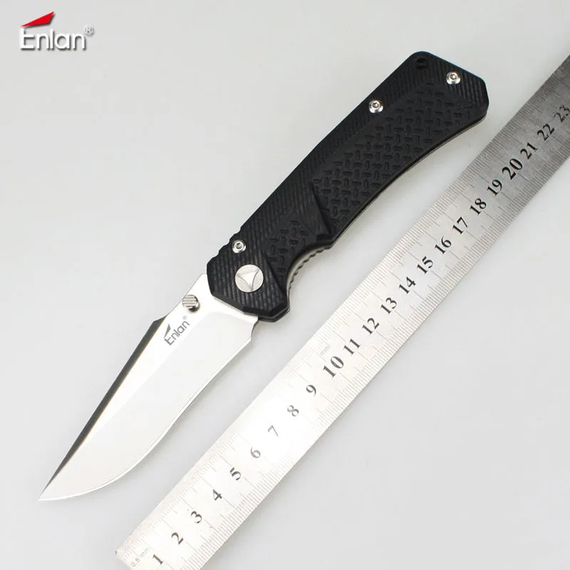 Enlan EL 08 Top EDC Folding Knives 9Cr13Mov Blade G10 handle Camping