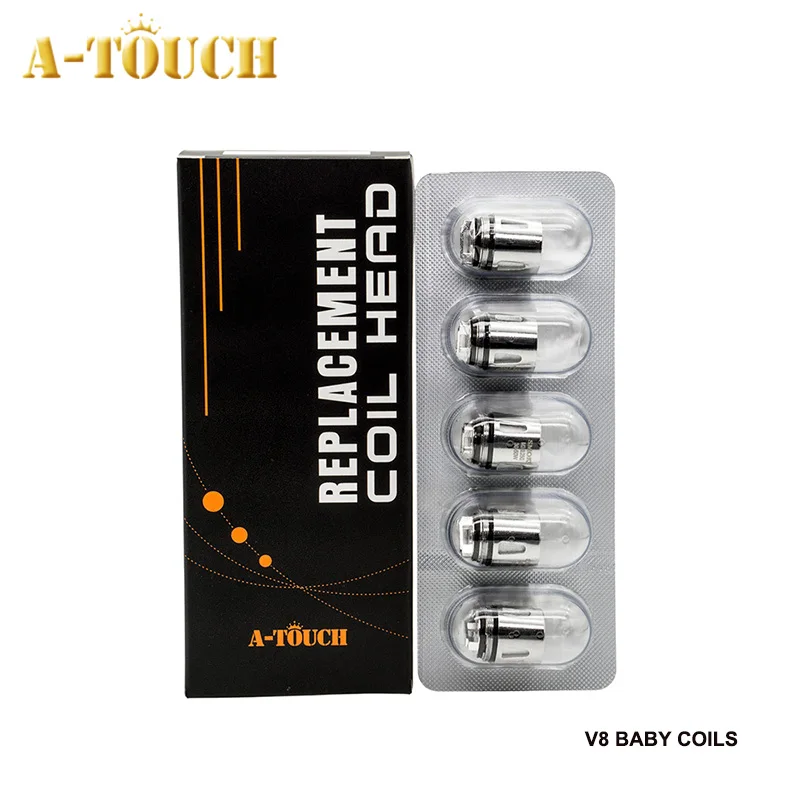 

5pcs/Pack Atouch Replament Coil Head for V8 baby Heating Coils Fit Engine For V8 Baby Tank T8/ T6/X4/ Q2coil
