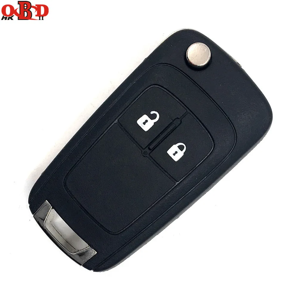 

HKOBDII High quality 2 Buttons Flip Remote Key 315/433MHz For Chevrolet with ID46 CHIP and HU100 Blade