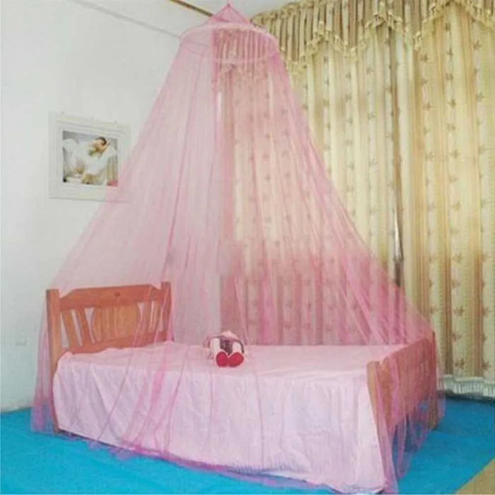 Универсальный элегантный круглый кружевной навес для кровати с насекомыми, сетка для занавесок, купол из полиэстера, постельные принадлежности, москитная сетка, мебель для дома, Прямая поставка