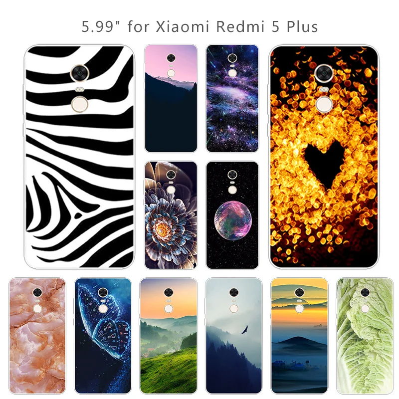 Для Xiaomi Redmi 5 Plus прозрачный ТПУ 99 дюйма для Hongmi защитная задняя крышка сценический