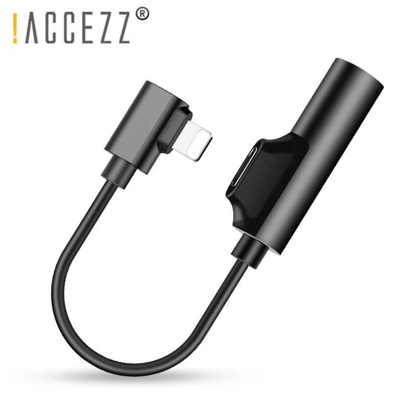 !ACCEZZ 2 in 1 3.5mm Charge Listening Adapter For iphone X XS MAX XR 6 7 6s 8 Plus 10 Jack AUX Earphone Connector Splitter Cable