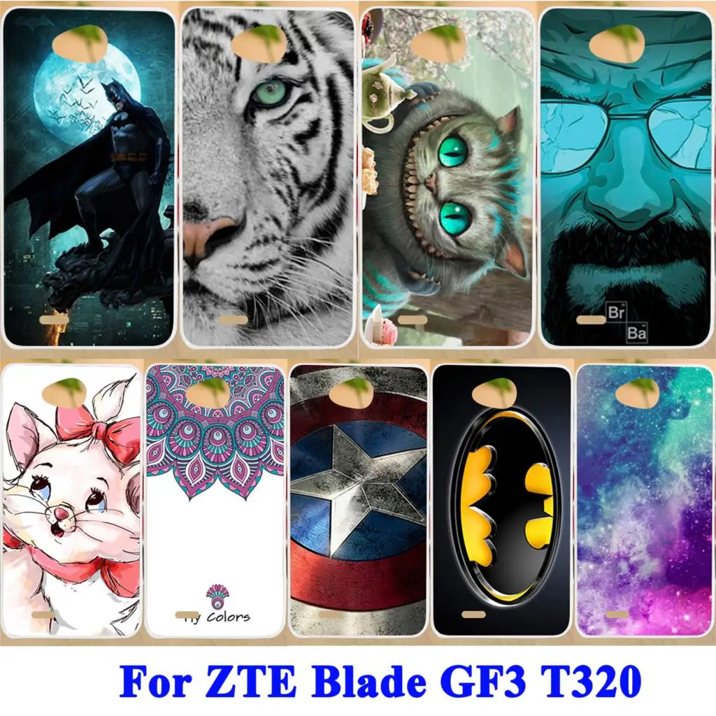 

Mobile Phone Protective Cases For ZTE Blade GF3 T320 4.5 inch Cases Hard PC Shell & Soft TPU Durable Flexible Covers Para Coque