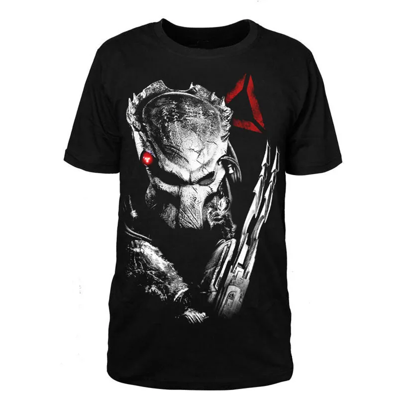 Camisetas para Homem Novo Flim Predator T-shirts Impressão Design Algodão Manga Curta t Camisa Aliens vs 3d