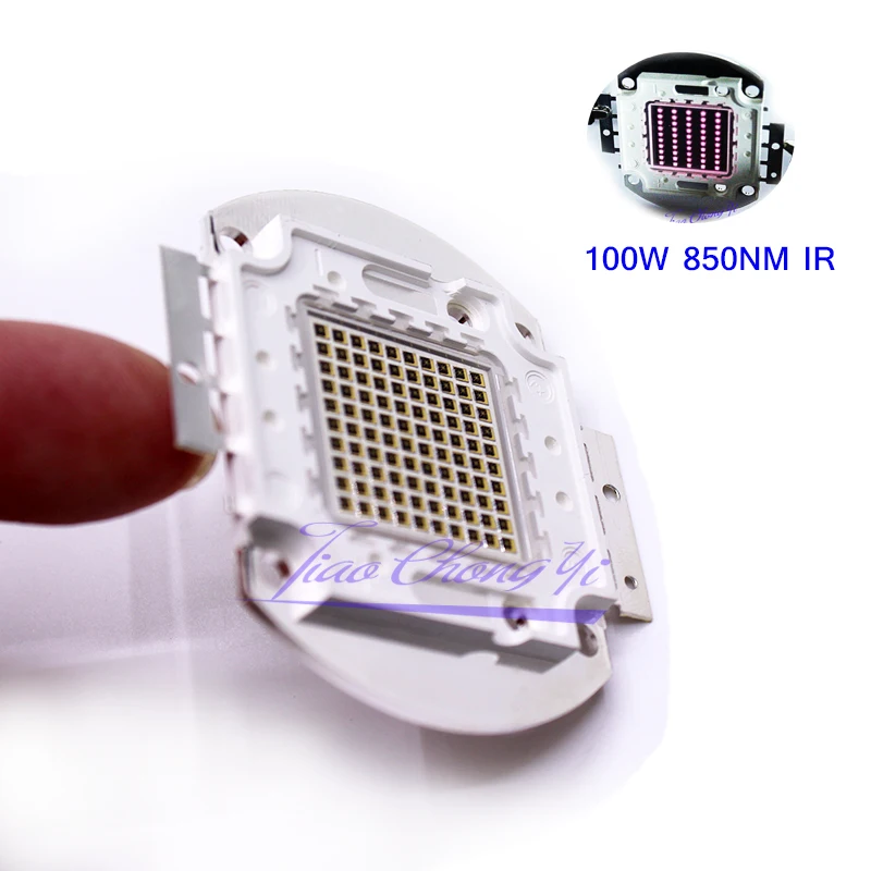 

Горячая 100 Вт 850nm высокое Мощность светодиодный чип ИК инфракрасный 3.5A 14-18V излучатель светильник Ламповые бусины для Ночное видение Камера