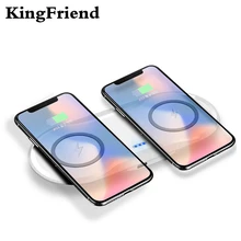 Беспроводное зарядное устройство KingFriend Qi для iPhone X XS Max XR 8 8 plus samsung S8 S9 Note 9 8 для быстрой зарядки Xiaomi huawei mate 20