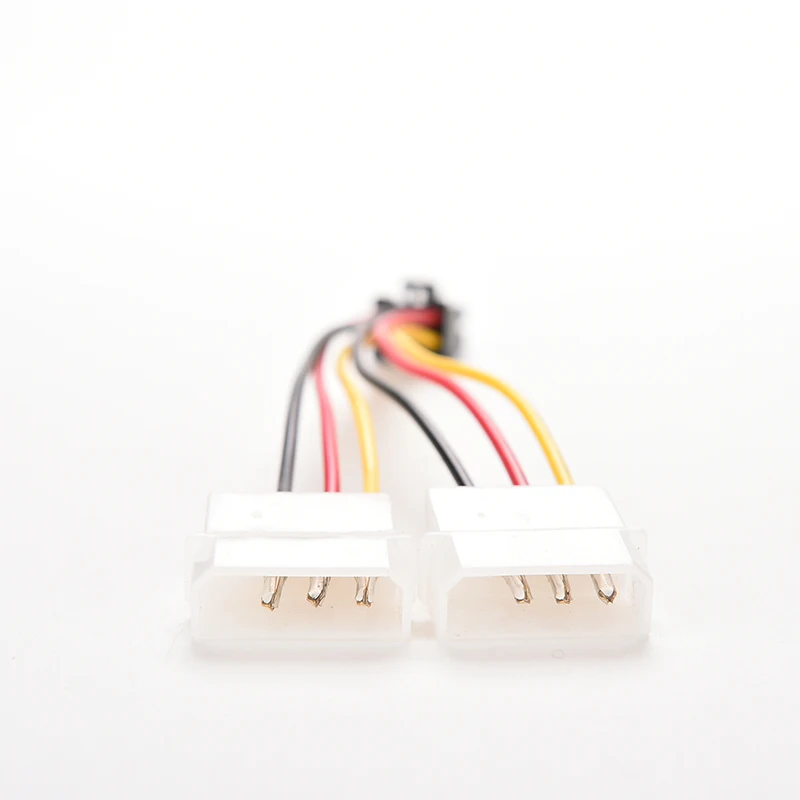 Адаптер питания для видеокарт JETTING 2 IDE Dual 4pin Molex Male to 6 Pin Female PCI E Y IDE|molex ide|ide powercable
