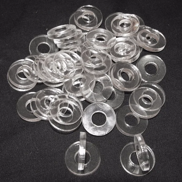 ACRYLIC CLEAR WASHER Tattoo Machines Parts Custom Washer 5/16 For Coils Handmade Frame Not Used ACRYLIC CLEAR WASHER Tattoo Machines Parts Custom Washer 5/16 For Coils Handmade Frame Not Used