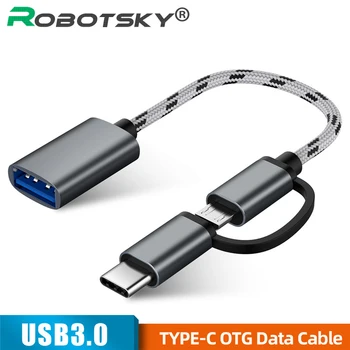 

USB 3.0 Cable 2 in 1 Type C Micro usb OTG Data Sync Charge Cable for Samsung Galaxy Xiaomi Huawei Mobile Phone cable
