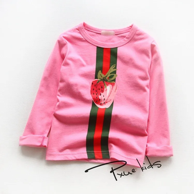 

Jchao Kids Spring Autumn 2019 new cotton children's T-shirt long-sleeved cartoon print shirt long sleeve girls tee tops For 2-8Y