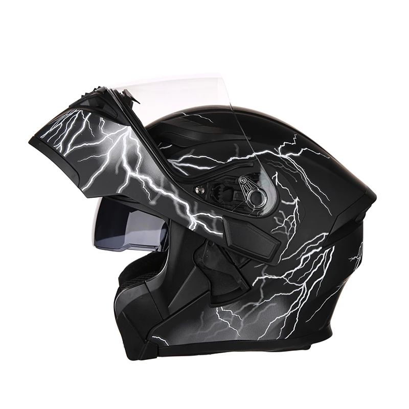 Флип мотоциклетный шлем для гонок модульный двойной объектив мотокросса шлем полный лицо шлемы мотомотошлем шлем - Цвет: b5