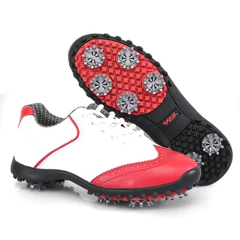 

2017 PGM Womens golf shoes 3D breathable fiber skin outdoor sport shoes anti-skid spikes nature rubber solid toe,Free shipping