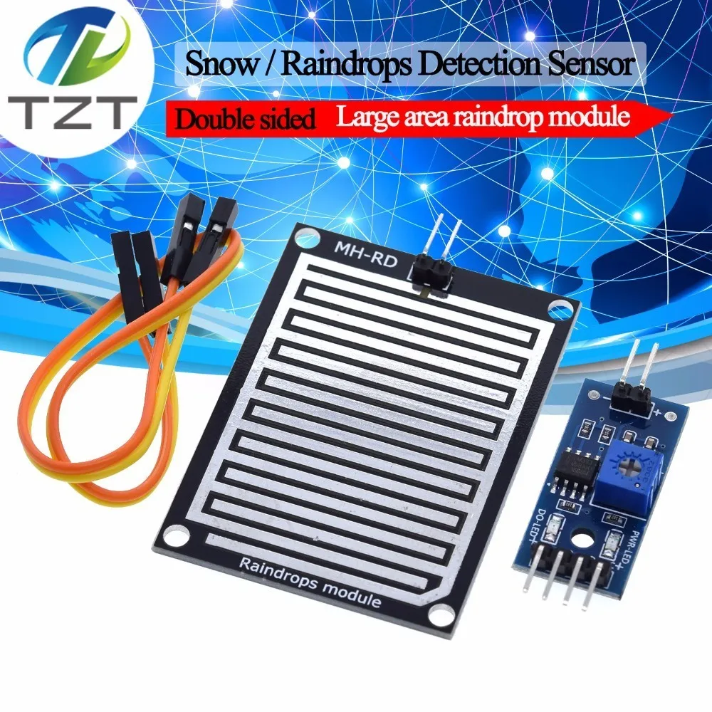 Снег/датчик обнаружения дождя Модуль Дождь Погода Модуль влажности для Arduino