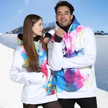 Amantes snowboard jaquetas das mulheres dos homens à prova de vento à prova dwindproof água hoodie inverno moletom feminino casaco de neve inverno quente jaqueta de neve(China)
