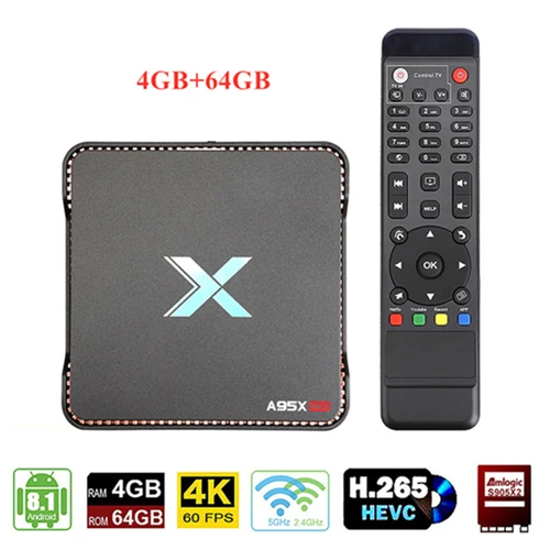 A95X MAX S905X2 4 Гб ОЗУ 64 ПЗУ Android 8,1 A95X MAX tv Box 2,4 г и 5 г Wifi BT 4,2 A95X MAX X2 телеприставка Поддержка видеозаписи - Цвет: A95X MAX 4G 64G