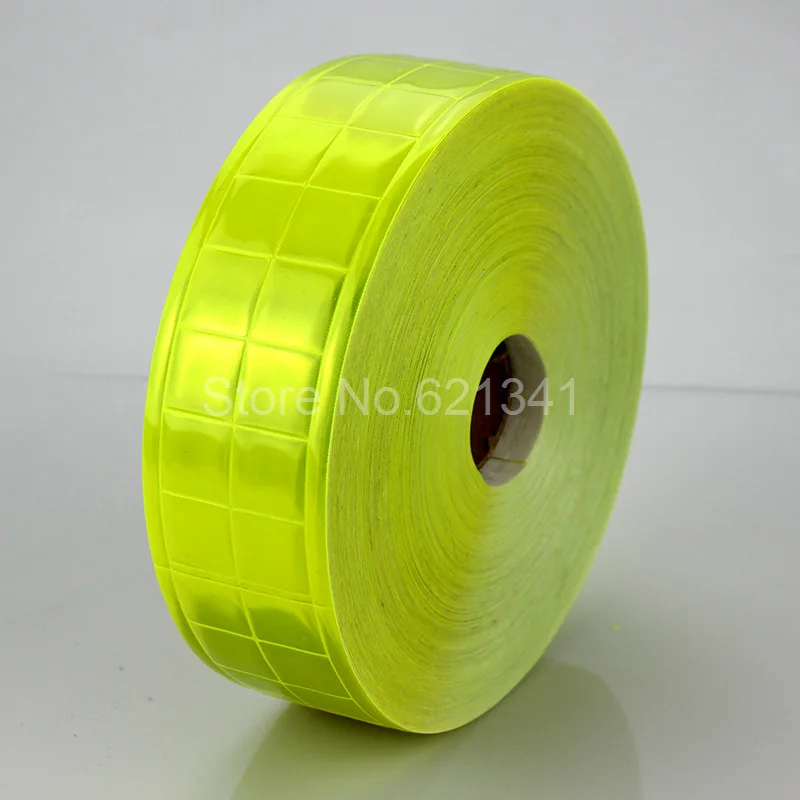 Yellow Sew on PVC Safety Reflective strip 