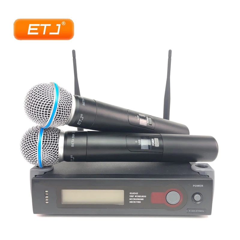 

SLX24 2 Transmitter Professional Wireless Microphone SLX242 Beta58 Receiver Handheld Wireless System