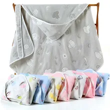 Хлопковое детское мягкое одеяло для сна с гидрофильной марлей, Bebe, обертывание, пеленка для новорожденных, 90x90 см